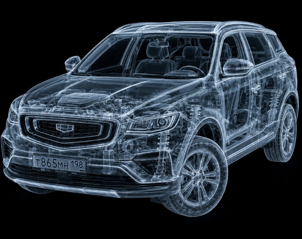 Geely Atlas Pro — схема технического состояния автомобиля BECAS